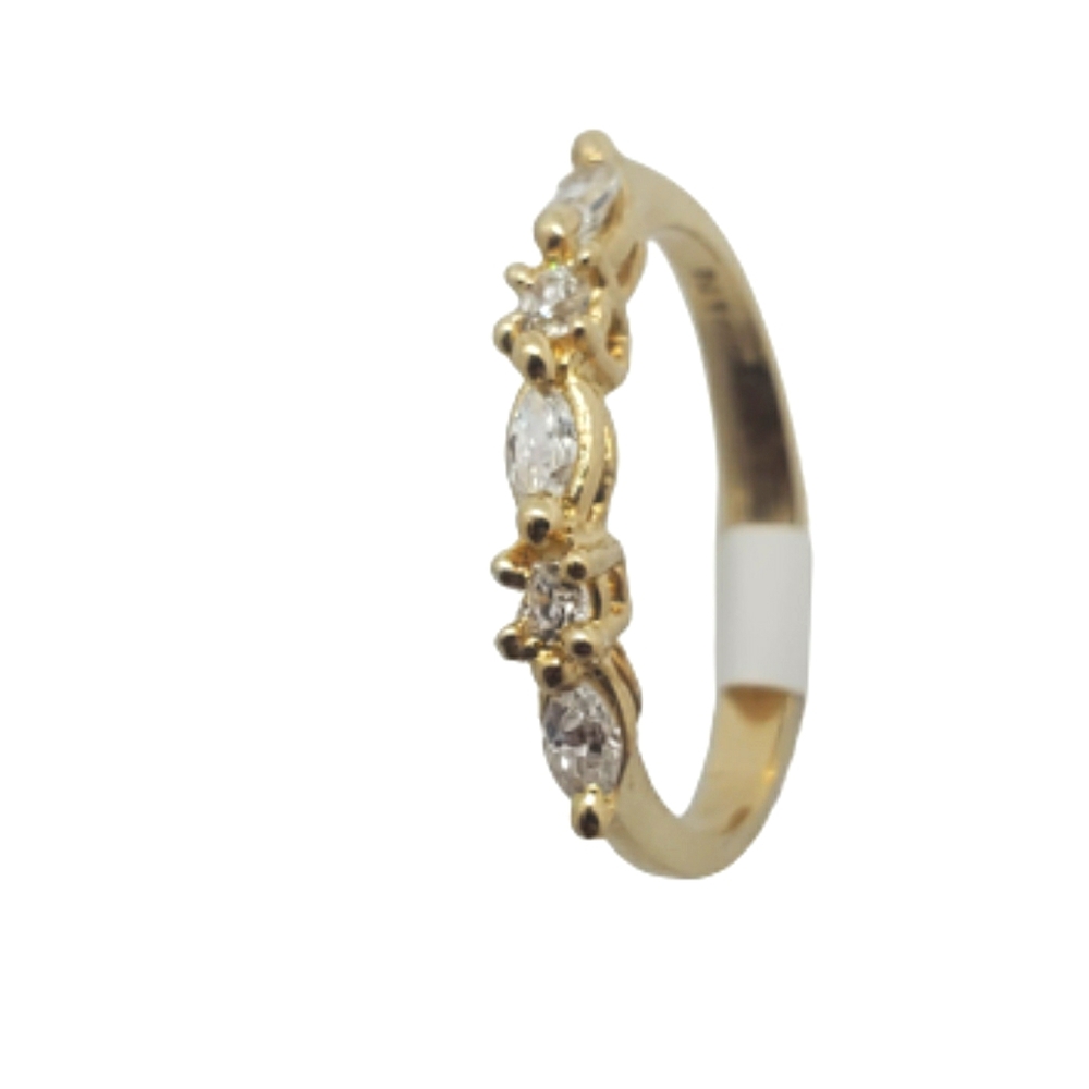 10kt SOLID YELLOW GOLD - Stone Stackable Ring
